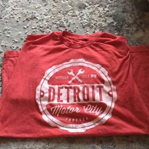 Red Detroit motor city shirt